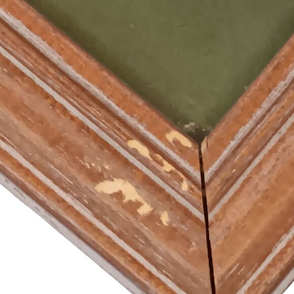 VTG Barbara Mock Pumpkin Print Matted  Framed Green Orange Black & White Checks - Picture 12 of 16